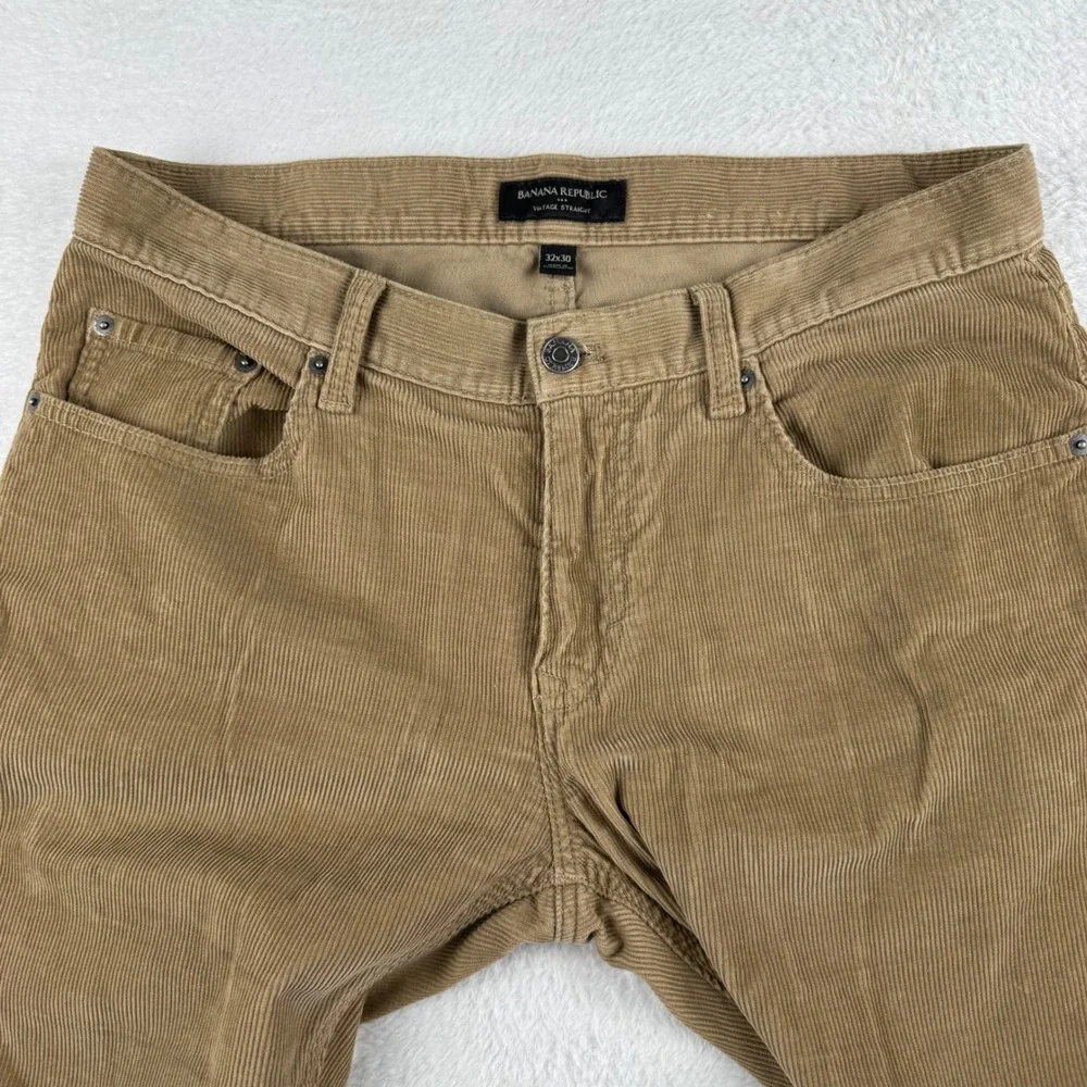 Vintage Banana Republic Corduroy Pants Mens 32x30 Tan‎ Straight 100% Cotton